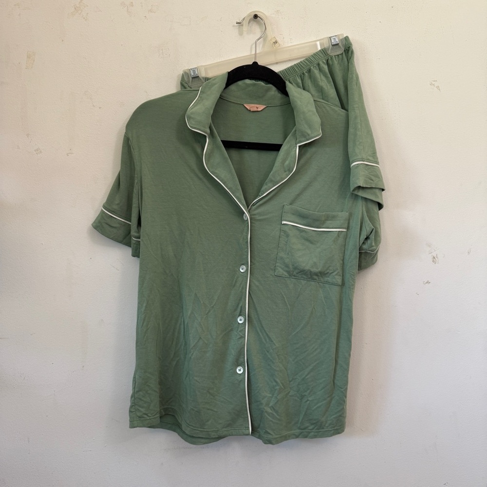 Eberjey Sage Green Modal Tencel Pajama Set XS